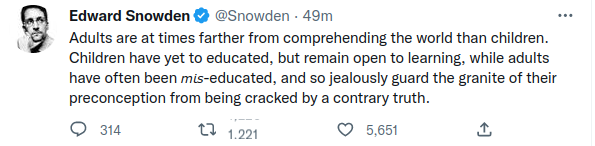 Edward Snowden on education